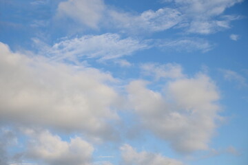 Blue sky with white clouds