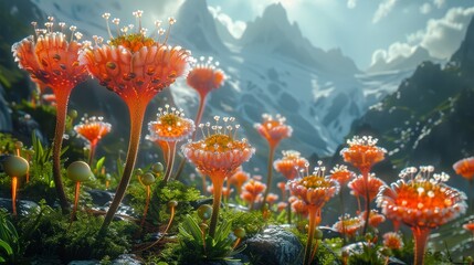 Vivid landscapes of a distant planet teeming with exotic flora