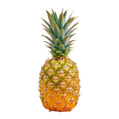 Ananas fruit on transparent background, natural food staple