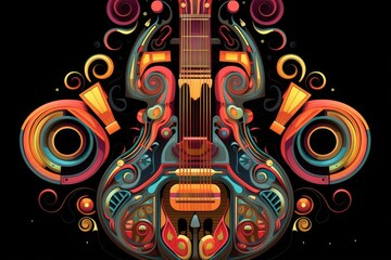 Creating a symphony of colors and shapes inspired by musical instruments