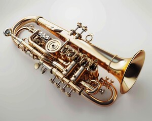 Obraz premium An imaginative design showcasing the power and beauty of brass instruments