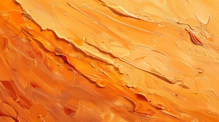 An orange backdrop streaked with red exudes a gritty, grainy feel, reminiscent of terracotta in its pared-down abstraction.