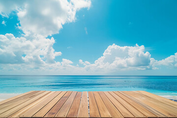 Fototapeta premium photo wooden board empty table