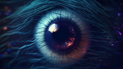 Abstract digital eye background