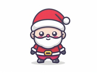 The adorable Chibi Santa is spreading holiday cheer with his cute and chubby figure, Generated by AI