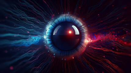 Abstract digital eye background