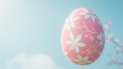 Easter Eggs Celebration in Blue sky