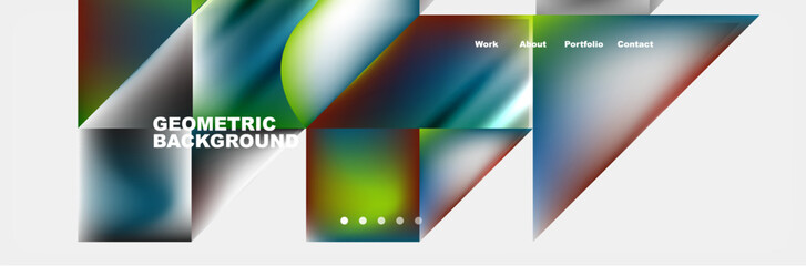 Colorful gradients with abstract geometric shapes. Vector Illustration For Wallpaper, Banner, Background, Card, Book Illustration, landing page