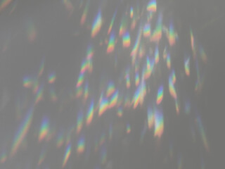 Crystal Light Overlay Light leak effect , glow rainbow light effect .