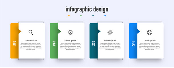 infographic design presentation business infographic template with 4 options	
