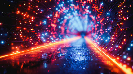 Abstract network information web science technology data center fiber optic cable 5G connection future light, fiber optical network cable