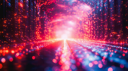 Abstract network information web science technology data center fiber optic cable 5G connection future light, fiber optical network cable