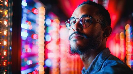 Abstract network information web science technology data center fiber optic cable 5G connection future light, fiber optical network cable