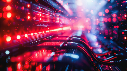 Abstract network information web science technology data center fiber optic cable 5G connection future light, fiber optical network cable