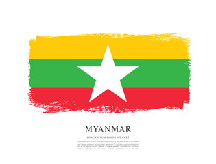 Flag of Myanmar vector graphic design