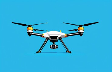 A drone isolated against a background with ample space