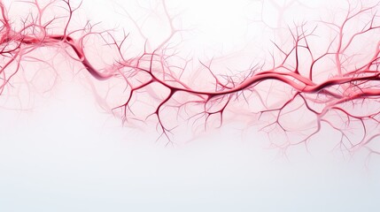 Clear Vascular System on White Background