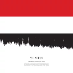 Foto op Plexiglas Flag of Yemen vector graphic © Igorideas
