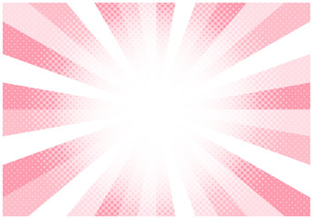 ランダムグラデの集中線放射線背景3ピンク