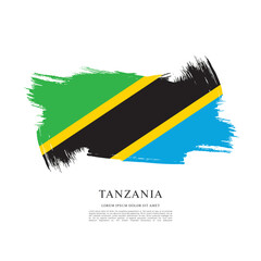 Flag of Tanzania, vector illustration