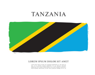 Flag of Tanzania, vector illustration