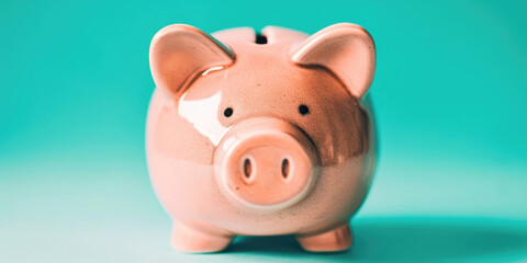 Close-up of a piggy bank, front view