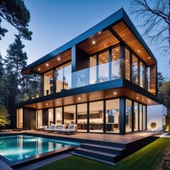 modern architectural design with beautiful contemporary houses