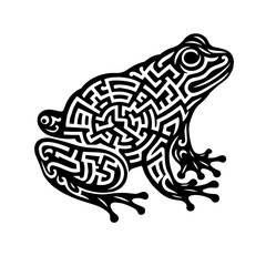 frog tattoo or labyrinth - version 3
