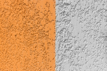 Wall Two Colors Orange White Light Abstract Design Paint Blank Space Text Background Empty Texture Plaster