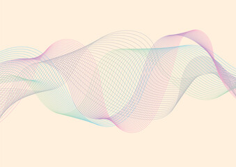 abstract background with colorful line wave fluid