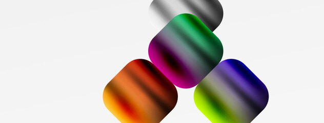 Metallic fluid color with geometric abstract shapes. Vector Illustration For Wallpaper, Banner, Background, Card, Book Illustration, landing page