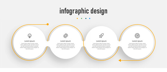 infographic design presentation business infographic template with 4 options