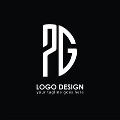 PG PG Logo Design, Creative Minimal Letter PG PG Monogram