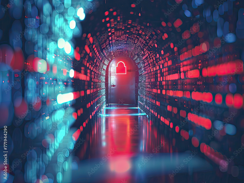 Aufkleber secure data tunnel, protecting information flow on the internet