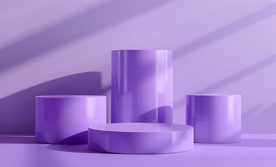 A Group of Purple Vases on a Table