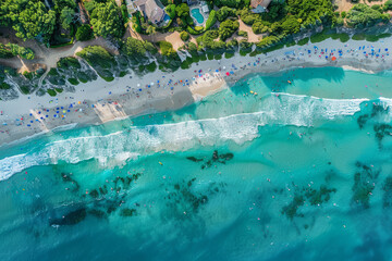 aerial view of beach