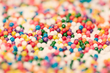 Close up of colorful sprinkles