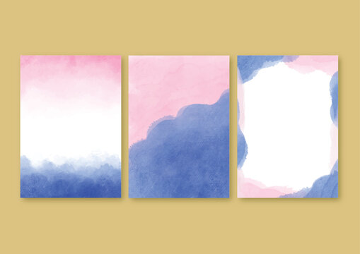 Blue and pink watercolor background - Powered by Adobe