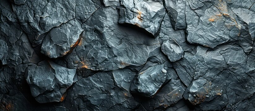 A rugged, textured background with dark gray and brown tones, featuring an intricate pattern of cracks that add depth to the surface. The image is captured in high resolution.