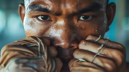 Intense and Focused Gaze of a Determined African Man in Captivating Close-up Portrait - obrazy, fototapety, plakaty