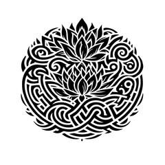 ornamental round ornament silhouette 