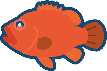 かわいいアザハタのイラスト