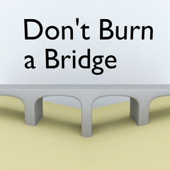 Don't Burn a Bridge concept