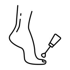 Perfect Nails. Nail Polishing Icon. illustrating nail care, manicures, and nail enhancements.