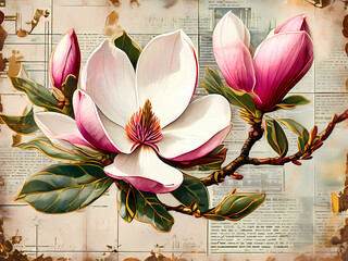 background with lilies