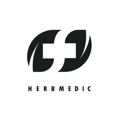 herb medic  icon vector illustration  concept design template