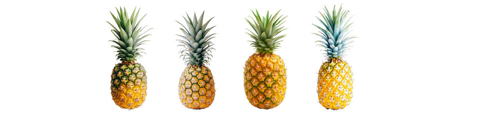 Clipart Set: Pineapple with Transparent Background