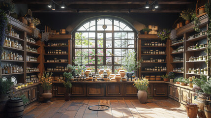 Herbal Store Unoccupied Bins Exact Framing