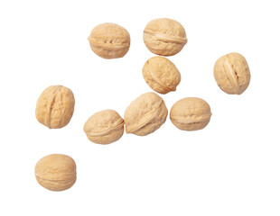 Walnuts isolated white background