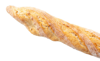 Baguette bread isolated on white background